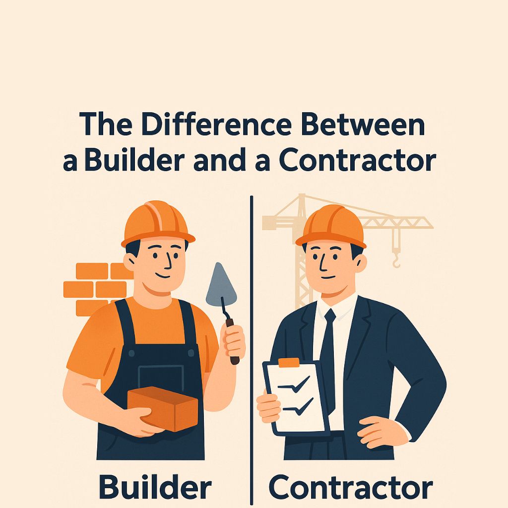 The Difference Between a Builder and a Contractor: Roles, Responsibilities, and How to Choose